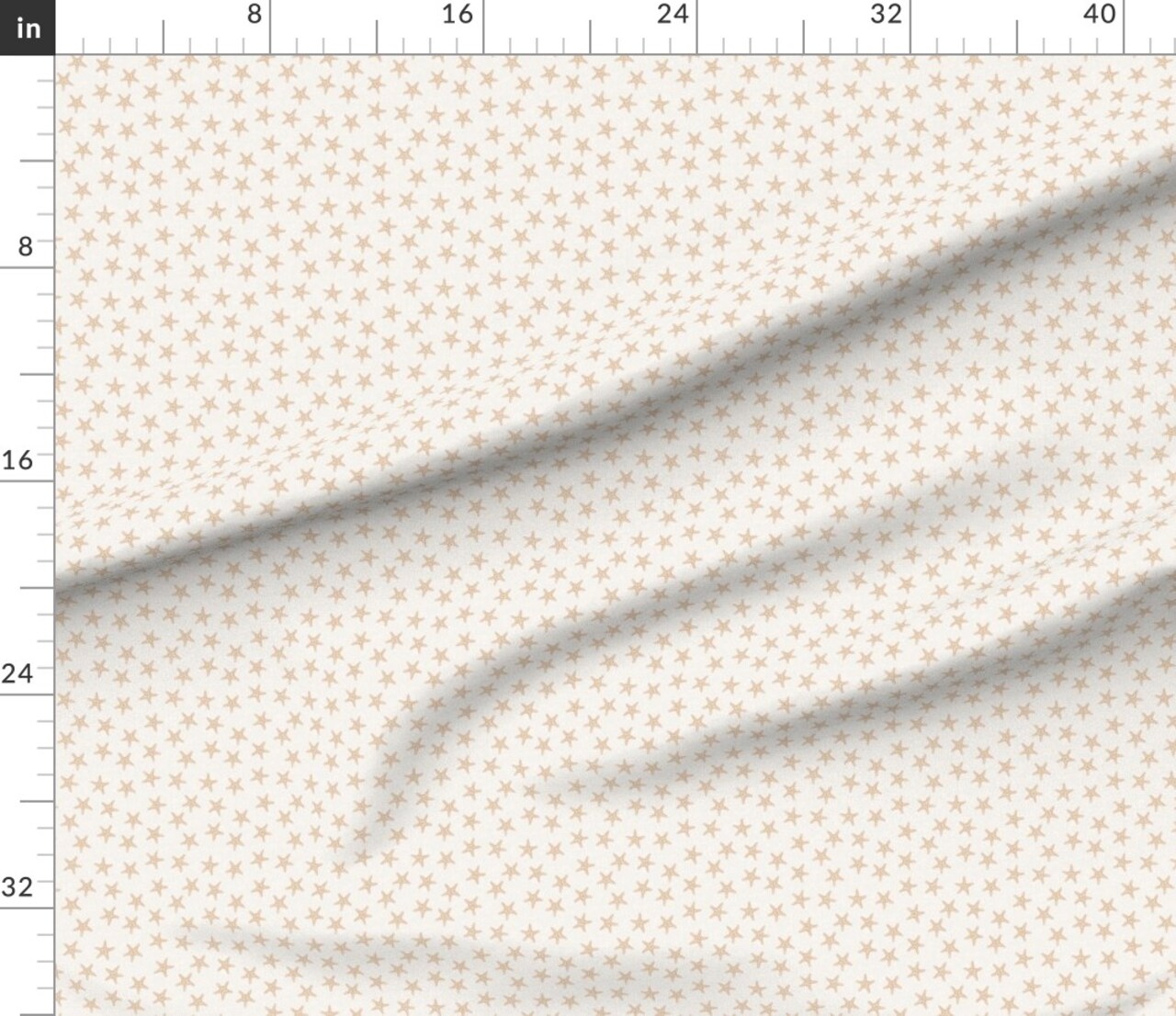 Neutral Starfish Coastal Whimsical Fun Cute Happy Cheerful Soft Pastel Beige Sand Sea Ocean Nautical Under The Life Custom Printed Fabric by Spoonflower Various Fabrics by the Yard or Fat Quarter